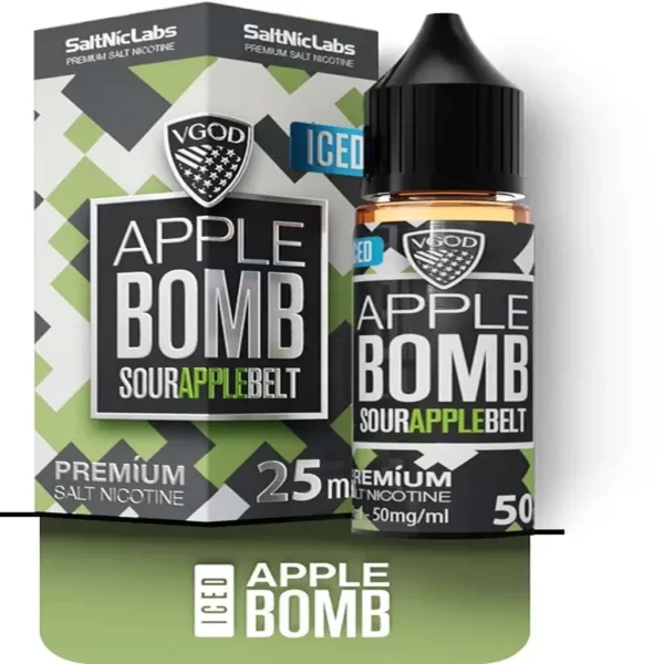 سالت ویگاد بمب سیب یخ‌زده ، VGOD Iced Apple Bomb SaltNic E-Liquid |پادمن شاپ |