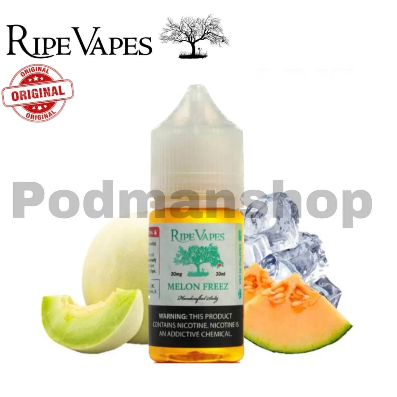 سالت نیکوتین Ripe Vapes Melon Freez | طعم خنک و شیرین طالبی