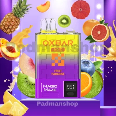 پاد یکبار مصرف اوکسبار 10هزار پاف طعم میکس میوه های بهشتی|Oxbar Pro Magic Fruit Paradise 10K|پادمن شاپ|