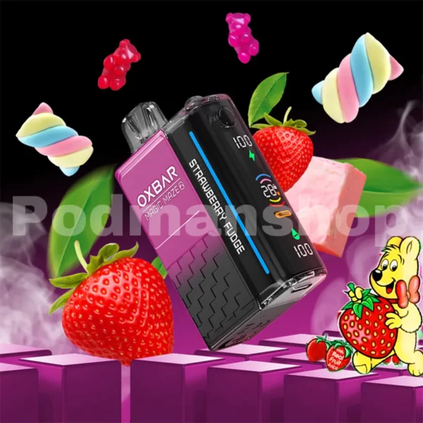 پاد اوکس بار Oxbar 30K طعم توت فرنگی مارشمالو | OXBAR Magic Maze 2 STRAWBERRY FUDGE